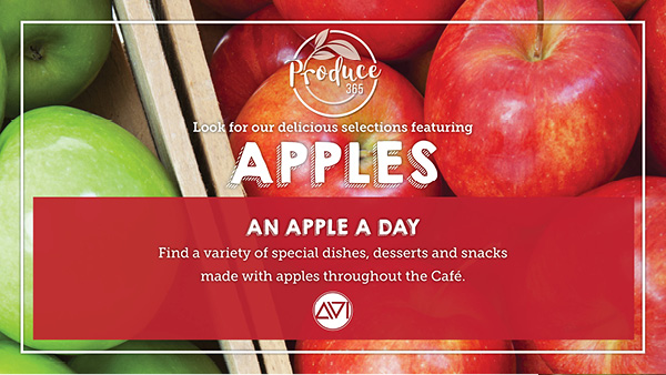 Look for delicious selections featuring apples