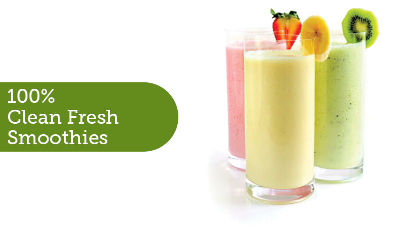 100% clean fresh smoothies